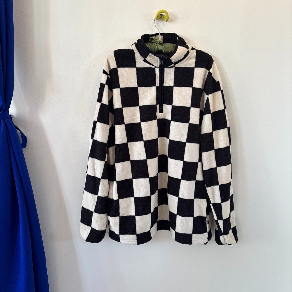 STUSSY Fleece Check Half Zip